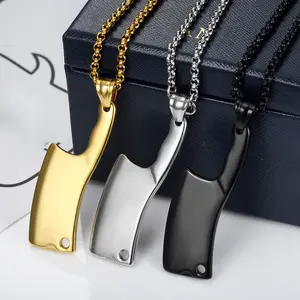 Men's Gold-Plated Stainless Steel Hip Hop Punk Creative Cross Necklace, Gold Plated Crucifix Fashion Necklace, Costume Jewelry Accessory