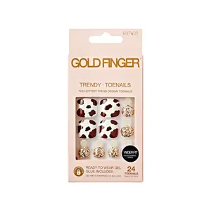 Gold Finger Trendy Wider Fit Toenails - Cow Said
