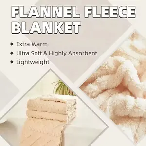 Luxurious Fleece Blanket - Dense Weave for Exceptional Warmth, Cozy Flannel Throw