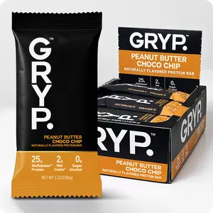 GRYP. Peanut Butter Choco Chip | Protein Bars 12x 64g