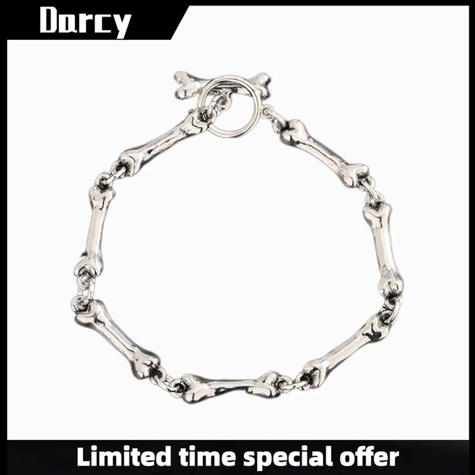 Creative fashion punk niche bone string bracelet trend hip-hop gothic style retro simple jewelry