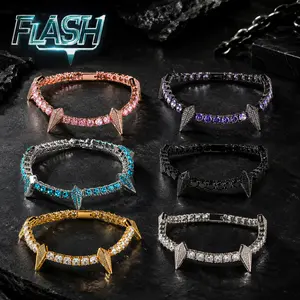 Dark Night Black Panther Bracelet Unisex Hypoallergenic Trendy Street Style Accessories Birthday Anniversary Gift Rhinestone Bangle Cuban Link Bangle
