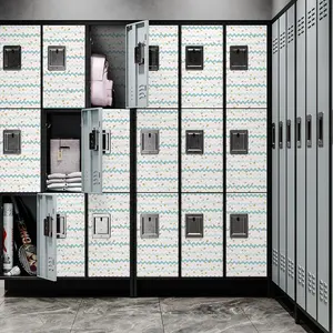 Locker Pattern Magnetic Wallpaper, 1 Set Removable Waterproof Locker Magnetic Wallpaper, Home Decor for School Office Wall, Room Decor
