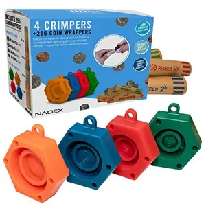 Nadex Coin Roll Wrappers w/ Crimping Tool – Easy & Secure Coin Storage