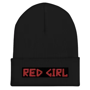 Red Girl Status Cuffed Beanie