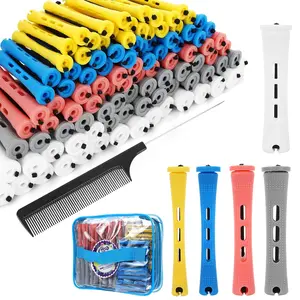 Hair Roller Set, 100 PCS Perm Rods with 5 Sizes Hair Curler for Women Long Short Hair DIY Hairdressing Styling Tools