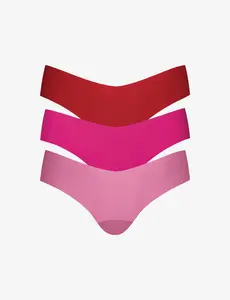Invisible Rib One Size Thong 3-Pack