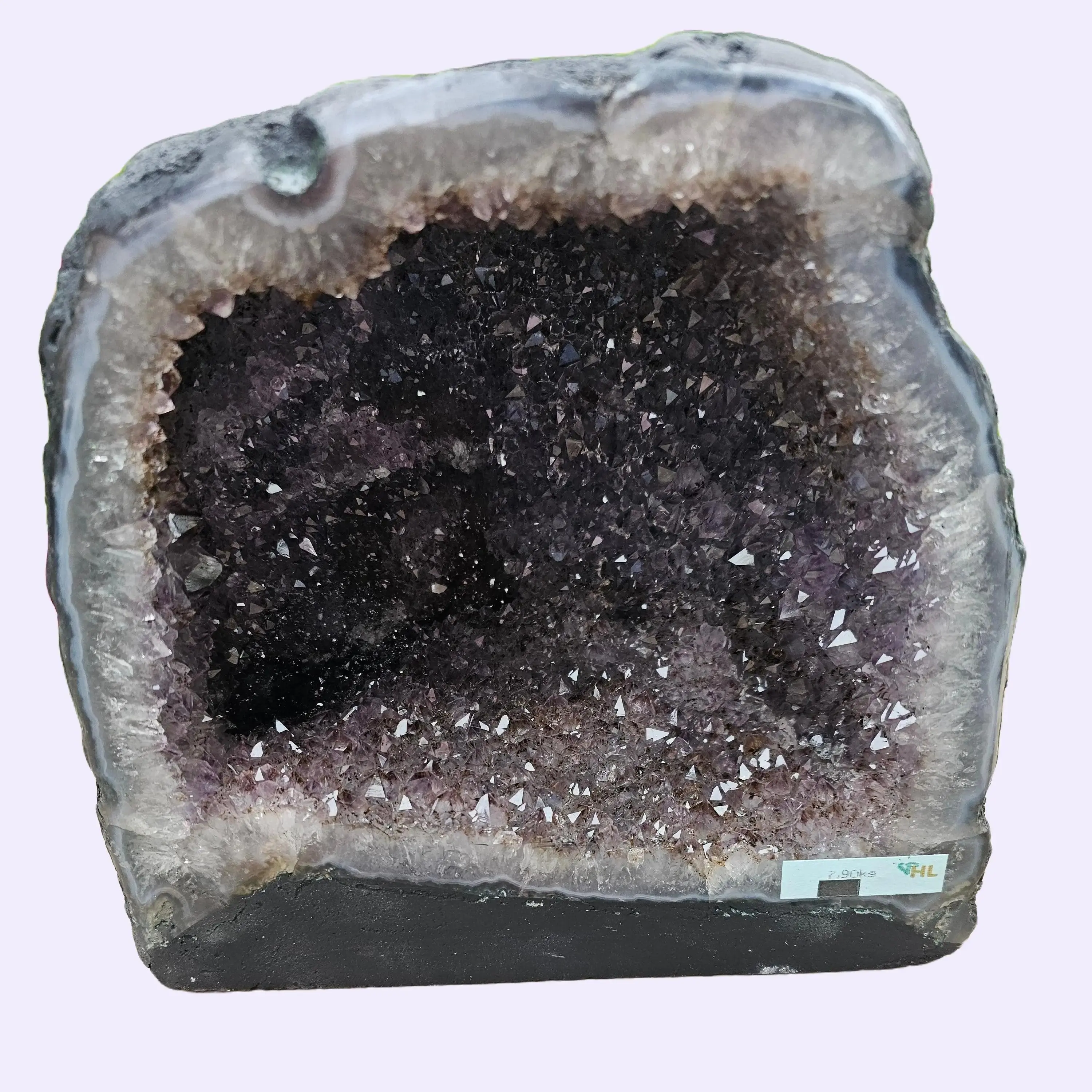 Amethyst Raw Crystal Cathedral 8" Natural Purple Geode Specimen for Healing Energy Spiritual Protection Unique One-of-a-Kind Formation