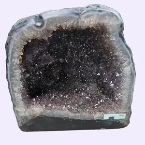 Amethyst Raw Crystal Cathedral 8" Natural Purple Geode Specimen for Healing Energy Spiritual Protection Unique One-of-a-Kind Formation