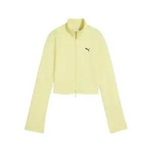 PUMA Womens Dare To Slim Cropped  Athletic Outerwear Casual - Yellow