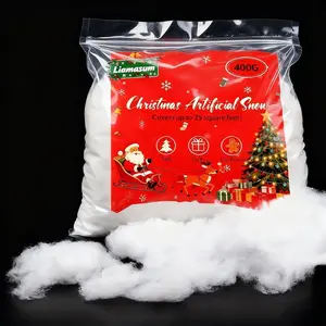 Christmas Fake Snow Decor, 14oz Fiber Cotton Artificial Snow Fluffy Indoor Decoration Holiday Winter Decor, Winter Mantle Village Displays, Nativity, Xmas Decoration