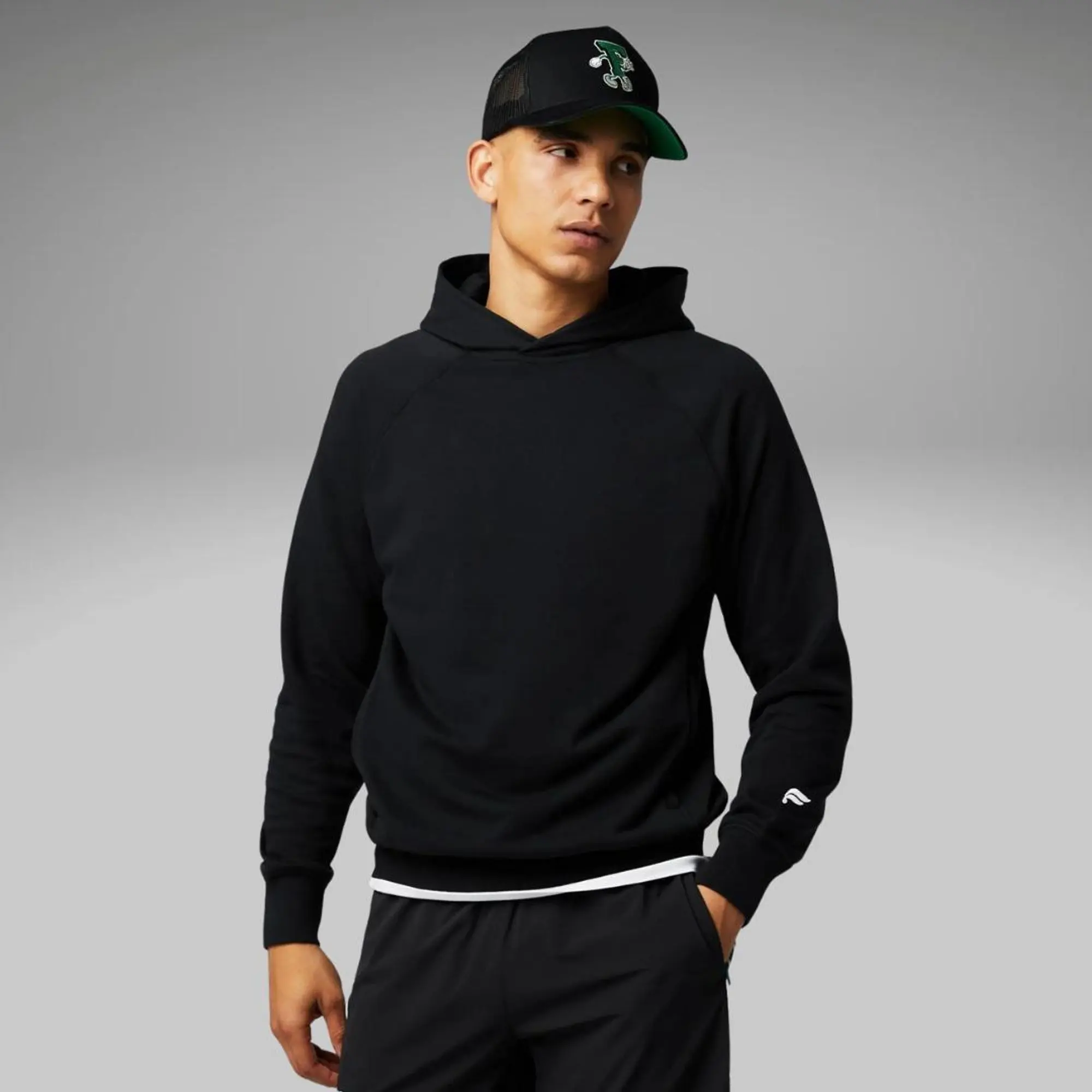 Fabletics Men's The Year Round Terry Pullover Hoodie - Menswear, Long Sleeve, Soft Terry Fabric Sweatshirt