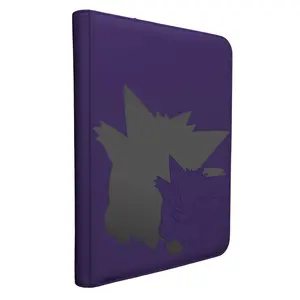 Ultra PRO Zippered PRO-Binder Toploader, 9-Pocket Pokémon Elite Series Gengar Trading Card Album – Holds 360 Collectible Cards, Toploader Card Binder