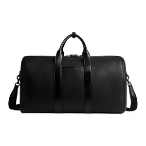 COACH Gotham 45 Zip Top Adjustable Strap Pebbled Leather Tote Bag for Men