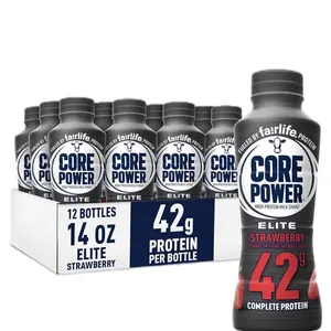 Core Power Fairlife Elite 42g High Protein Milk Shake Bottle Ready To Drink For Workout Recovery Strawberry Flavor 14 Fl Oz Liquid Kosher Pack Of 12 - Beverage
