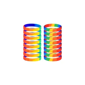 Gay Pride Wristbands LGBT Lesbian Rainbow Wristbands Silicone Sports Rubber Bracelets pride month