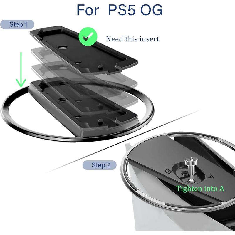 PS5 Slim Stand Vertical Stand for PS5/PS5 Slim Consoles Non-Slip Base Mount for  5 Accessories