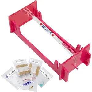 LoomEEZ Japanese Bead Loom Kit – Includes Adjustable Loom, Miyuki Glass Beads, Thread & Needle, Warp Thread, Findings and Instructions – Make Bracelets, Necklaces, Belts, and More
