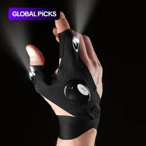 LED Light Flashlight Gloves, 1 Count/1 Pair Lighted Outdoor Sports Gloves, Suitable for Fishing, Camping, Hiking and Survival Rescue, Valentine's Day Gift