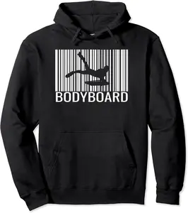 Bodyboard Barcode Silhouette Bodyboarding Funny Pullover Hoodie - Taylorde Shop 29B083FL4NXD