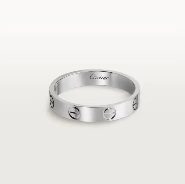 Pre-owned Cartier LOVE Ring Small Model white gold