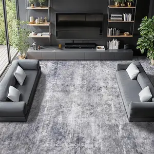 Shilucheng Washable Area Rug 9x12, Vintage Boho Non-Slip Stain Resistant Rug for Living Room Bedroom, Machine Washable Floor Carpet