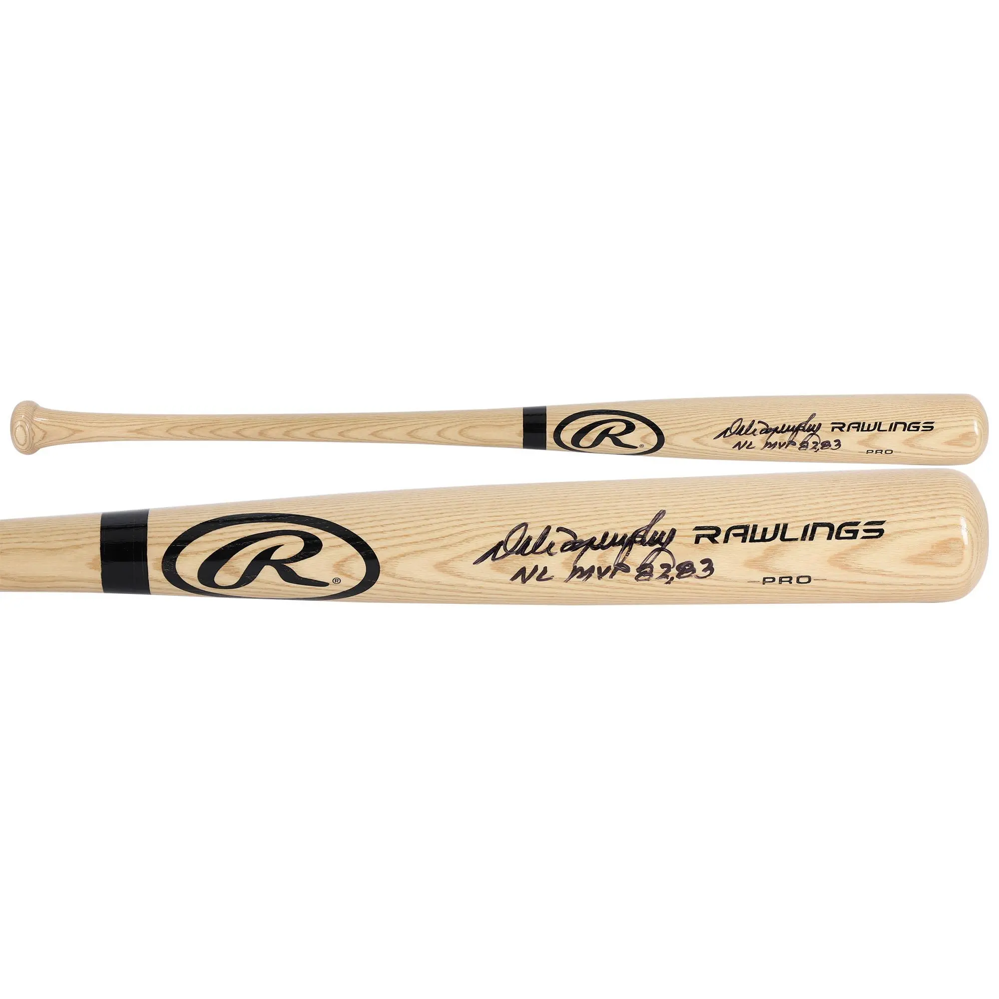 Dale Murphy Atlanta Braves Signed Blonde Rawlings Pro Bat w/82/83 NL MVP Insc