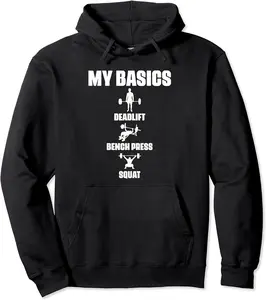 Awesome Lifting Basics Deadlift Bench Press Squat Strongman Pullover Hoodie - Latellestcha Shop 61B0BWFTBG9H