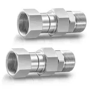 M MINGLE Pressure Washer Swivel Fitting, Metric M22 14mm Thread, Stainless Steel, 4500 PSI, 2 Counts
