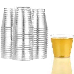 50 Pack High-Grade Transparent Hard Plastic Shot Glasses, 1 Oz Disposable Cups for Fruit Drinks, Wine Tasting, Sauces, Dipping Sauces, Decorations, Clear Plastic Cups, Disposable Tableware