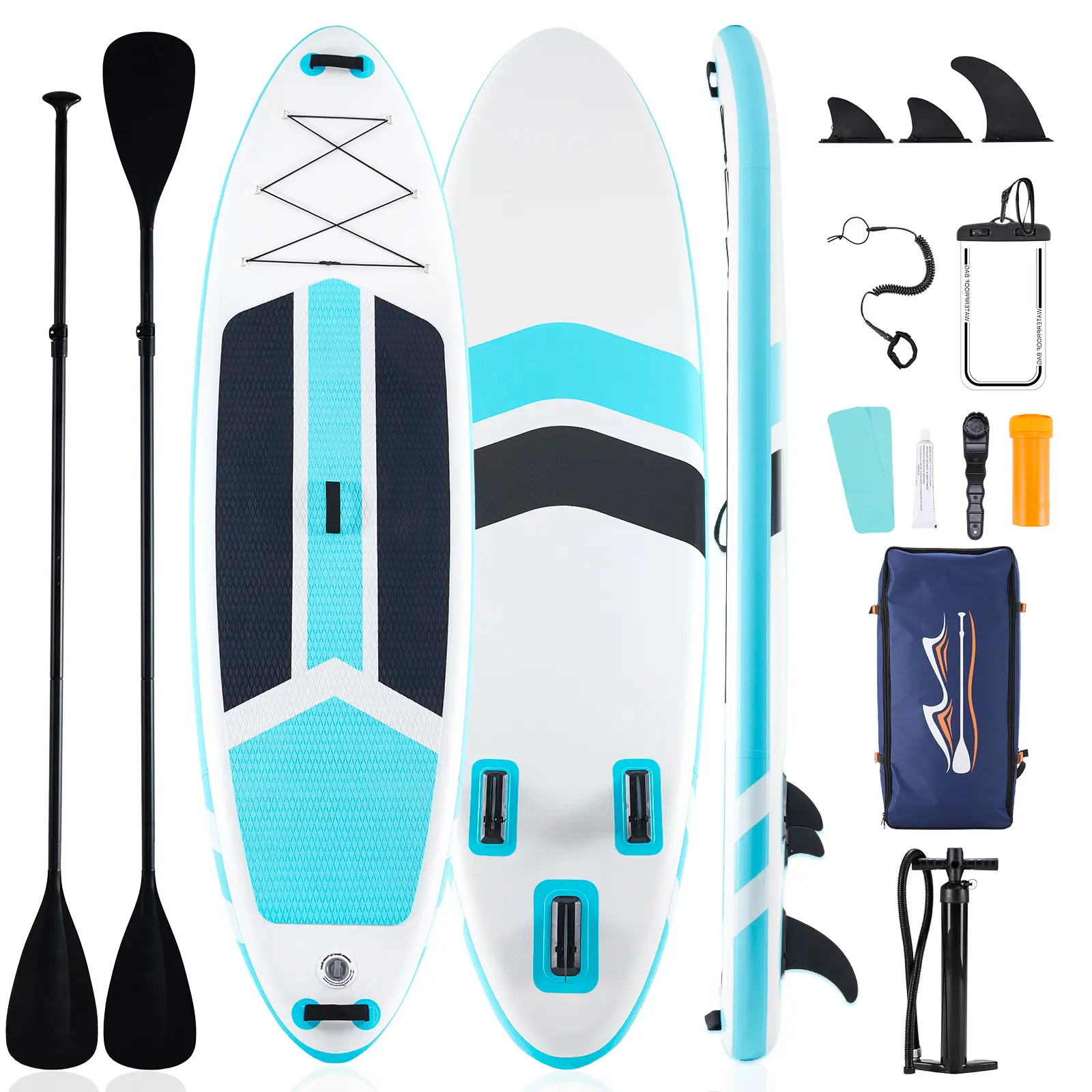Premium SUP Inflatable Stand Up Paddle Board with 2-in-1 Paddle, Wide Stable Design, Non-Slip Comfort Deck for Adults & Youth, Non-Slip Comfort Deck