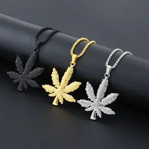 3Pcs Maple Leaf Necklace Autumn Leaf Pendant Necklace for Women Men  Cool Gifts Accessories Christmas Thanksgiving Hip Hop Gift Punk Rock Street Style Accessories