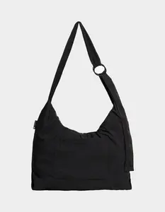 THREAD  Womens Slouchy Shoulder Bag, Black