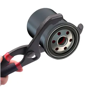 Professional 3-Jaw Oil Filter Wrench with Quick-Button Adjustment - Forged Carbon Steel, Non-Slip Grip, 12 Inch Automotive Oil Filter Removal Tool with a Comfortable Grip, Slip-Free Removal.
