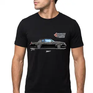 Black T Shirt With Chevrolet Monte Carlo Grand National Car Graphic And Text For Car Enthusiasts And Automotive Fans Ultra Soft Premium Fabric Menswear