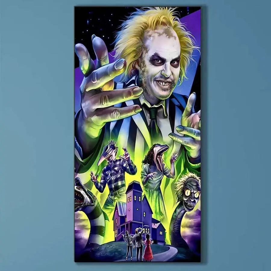 5D DIY Full Drill Round Diamond Painting - Diamond Art Kit Ghosts, Houses, Giant Hands Mosaic, Canvas - DIY Decorative Painting, Home Wall Decor, Handicraft, Suitable for Halloween and Christmas, Birthday and Anniversary Gifts, Diamond Painting Kits
