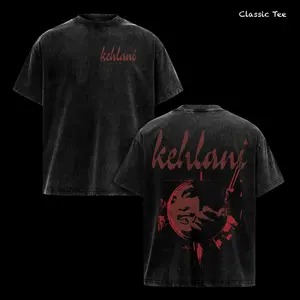 Kehlani Self Titled Album Vintage Acid Washed Oversized Graphic T Shirt – Kehlani Aesthetic Red Portrait Tee, R&B Soul Streetwear, Soft Heavyweight Cotton Unisex Tee, Double Sided Music Shirt, Gift for Kehlani Fans