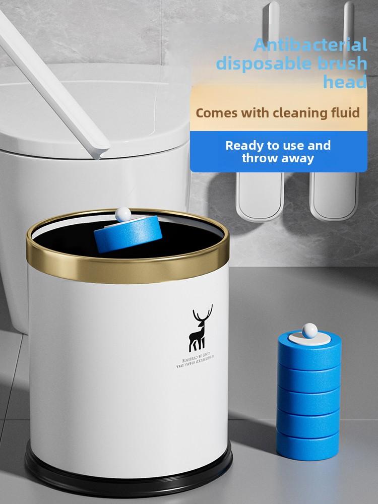 Disposable toilet brush set replacement pad toilet cleaning brush wall-mounted no dead angle cleaning sanitation
