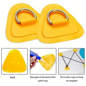 1pc Kayak accessories paddle board PVC patch inflatable boat rope buckle surfboard stainless steel D-type boat kayak paddle board