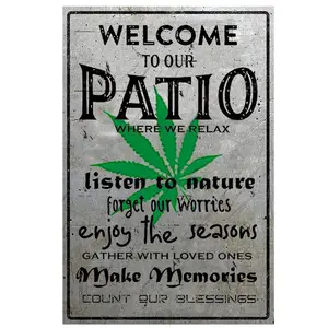 Relax in Style with Our Garden Welcome Sign - Metal Decorative Poster for Home, Kitchen, Farmhouse, and Garden (8''x12''/20cm*30cm)