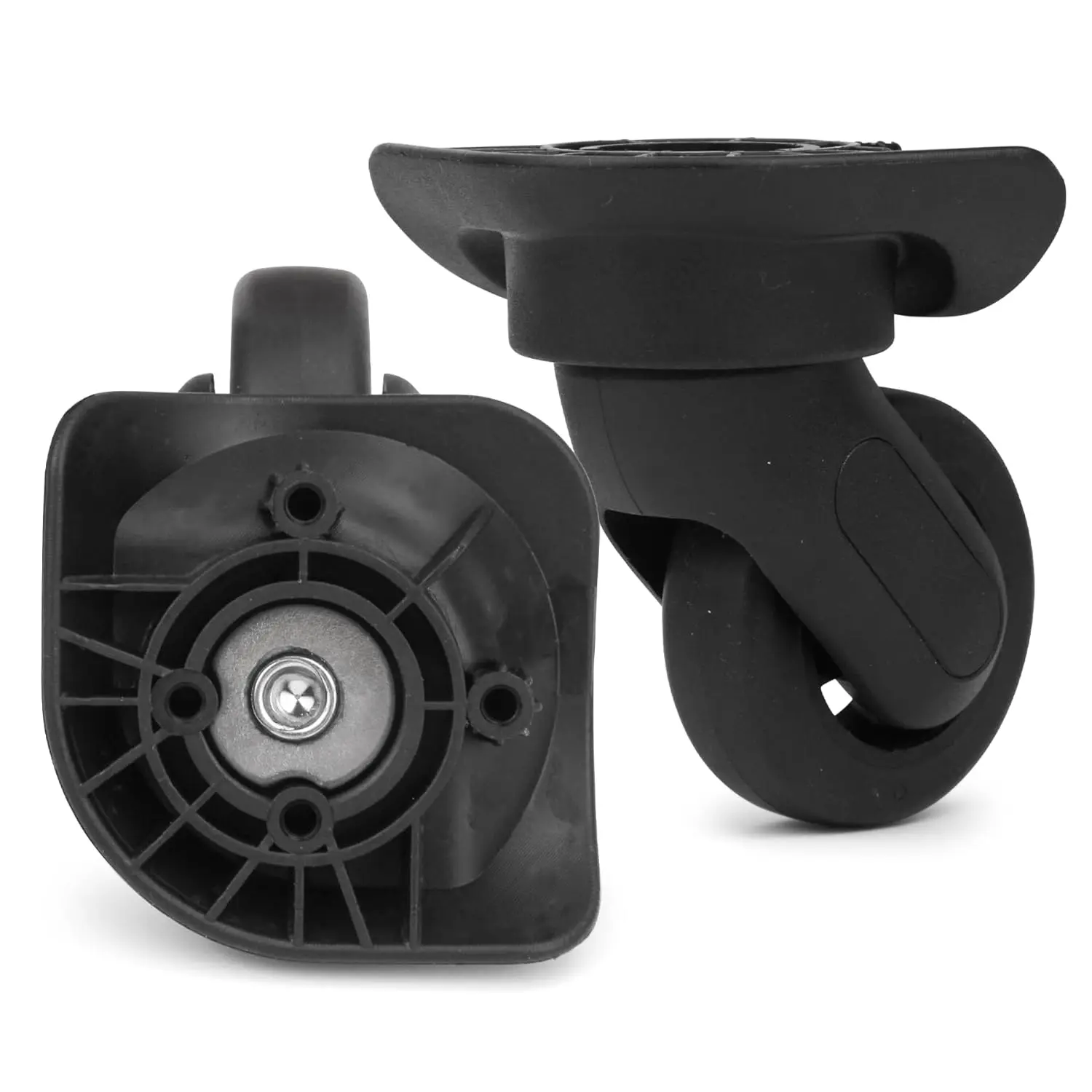 Luggage Wheels Replacement 2 count Suitcase Replacement Wheels Wear-Resistant Luggage Carry On Spinner Wheels with 4 Screw Holes (ZA-84C)