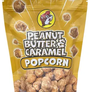 Bucees Peanut Butter & Caramel, Spicy and Cinnamon Popcorn Snack Crunchy Crispy