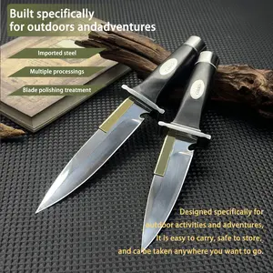 1 piece of stainless steel multi-functional cutting knife - durable, straight blade, fixed blade for daily carrying, with sheath, suitable for outdoor activities