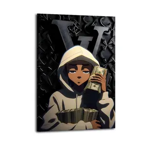 OneBoondocks Anime Poster Decorative Posters,Stylish and Creative Wall Decorations, Suitable for Bedrooms, Offices, Apartments, Dormitories, Etc,Art Prints. crystal  wood póster  3d Retro Ivyard Death Note painting  gift