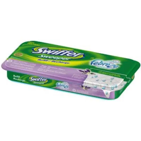 SWIFFER Scented Wet Cloth Odor Removal Refill Pack for Cleaning Mops, Vanilla & Lavender Febreze Scent, 12 Count Home Care Essentials