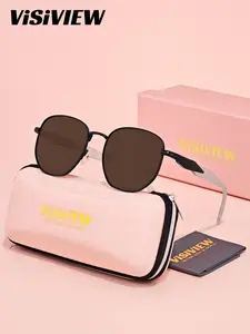 VISIVIEW 1 Piece Unisex Full Frame Sunglasses，High Definition Geometric Frame Sunglassess UV400 , Understated Quality