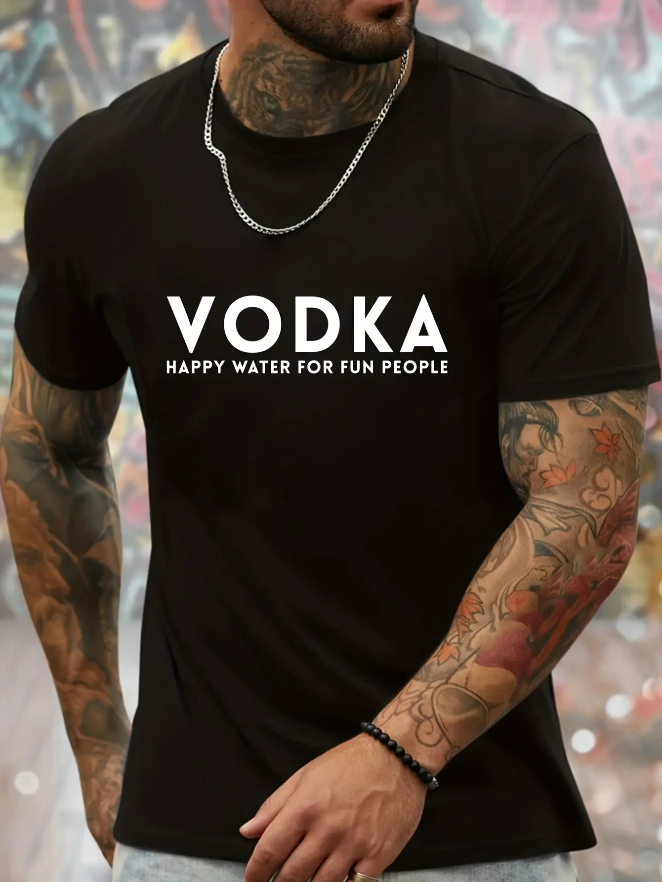 Men's  Women's Funny Vodka Drinking T-Shirt - 100 unisex soft cotton short sleeve t shirt, vintage graphic casual tee for men women teens, perfect birthday holiday gift for camping travel gym daily street  wear
