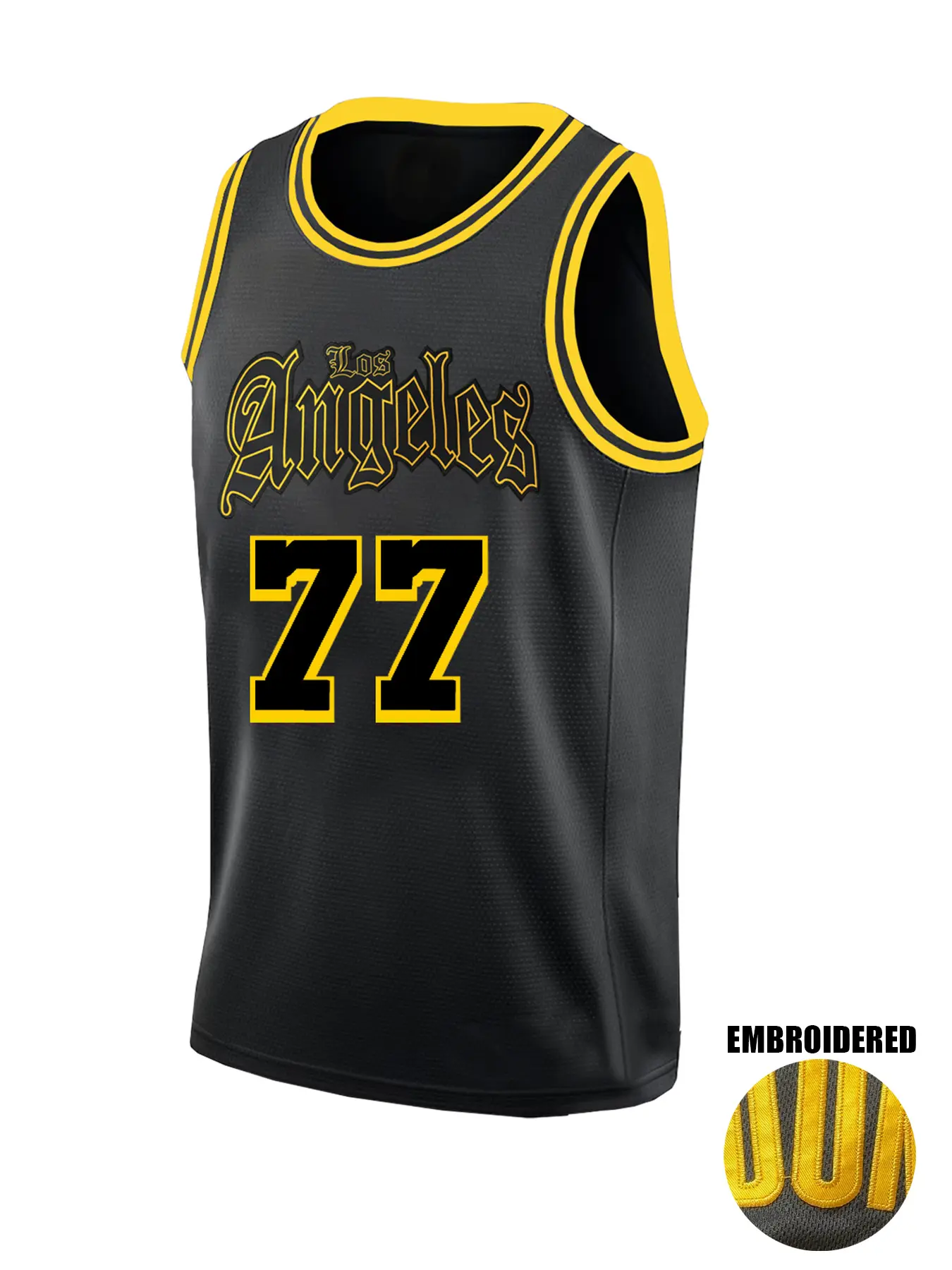 New Embroidered Basketball Jerseys #77 White Jersey Sewing Embroidery Outdoor Sports Workout Clothes Sportswear High-quality Vest Breathable Tank Top Sports Clothing Sporty Jersey