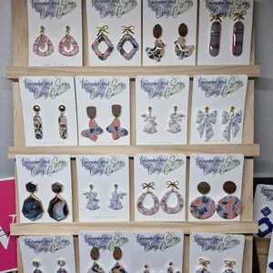 HIGH DETAIL PIECES. Lavender and Sage Clay Co. Handcrafted Polymer Clay Earrings-  High detail pieces.