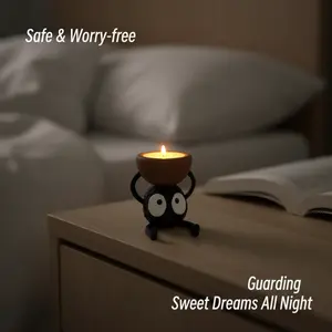 3D Printed Soot Sprite Tea Light Candle Holder - Spirited Away Inspired, Cute Decorative Anime Home Decor for Bedroom & Gifting